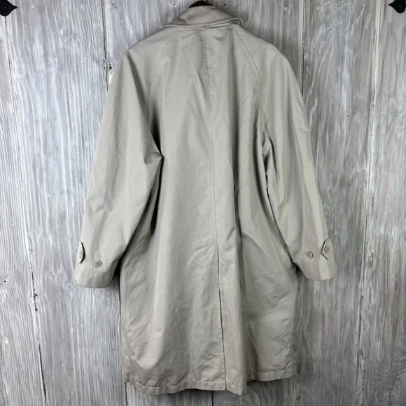 Vintage Misty Harbor Trench Coat Mens 40 Short Beige Rain Jacket Zepel Treated